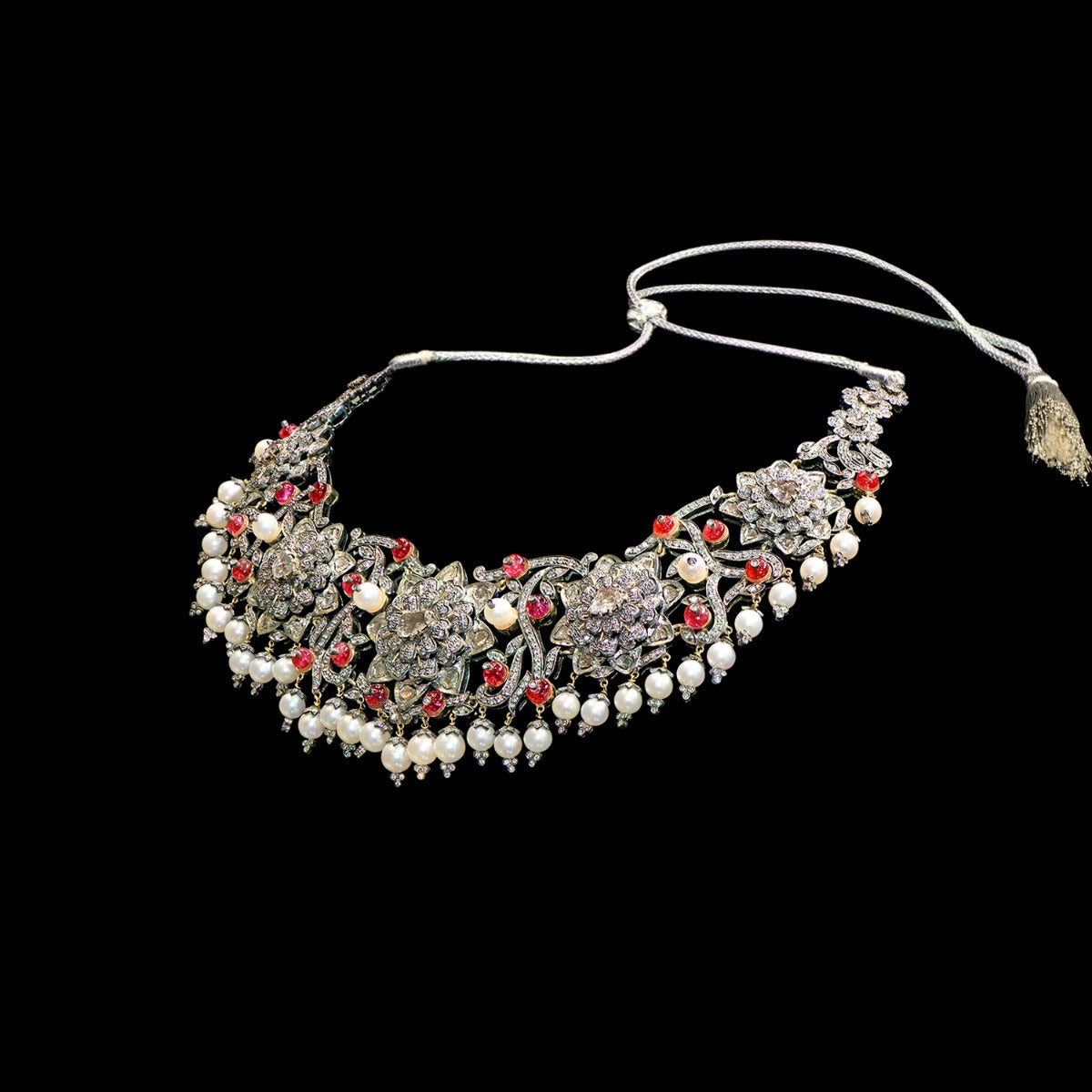 Ornate Bloom Polki Necklace