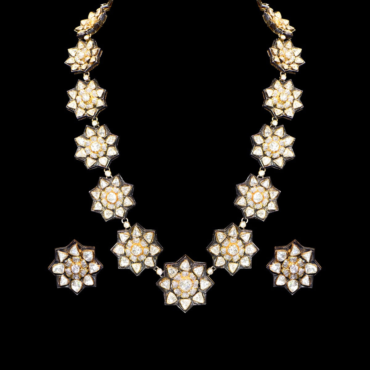 Periwinkle Polki Necklace Set