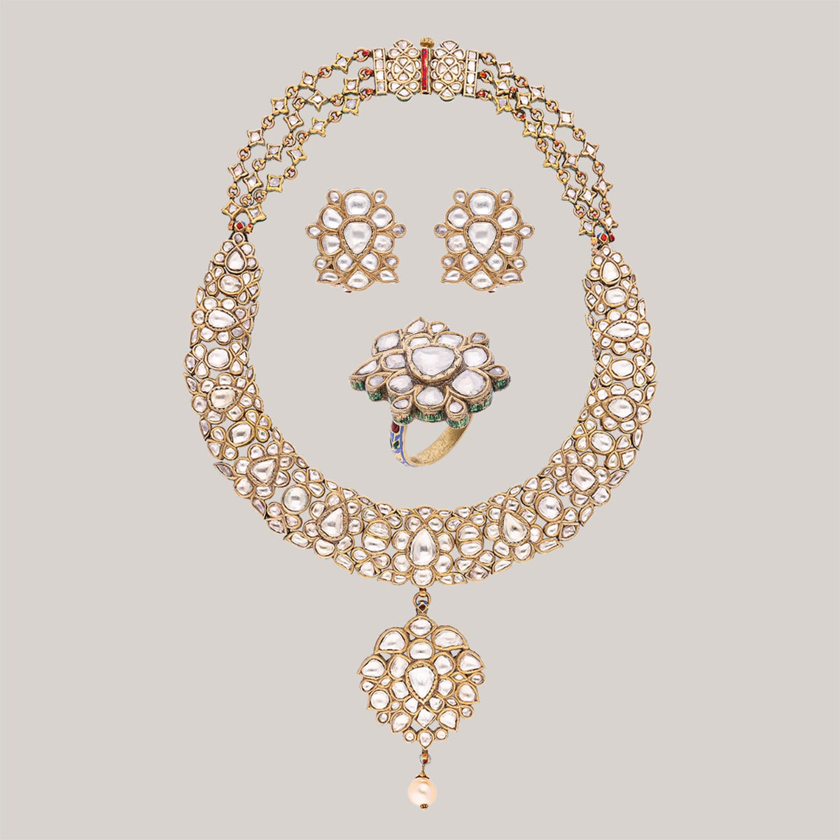 Amulya Polki Necklace Set