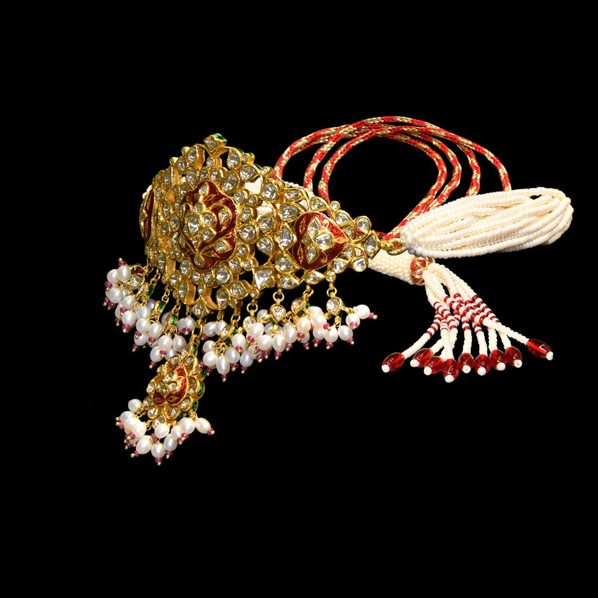 Chestnut Polki Necklace Set