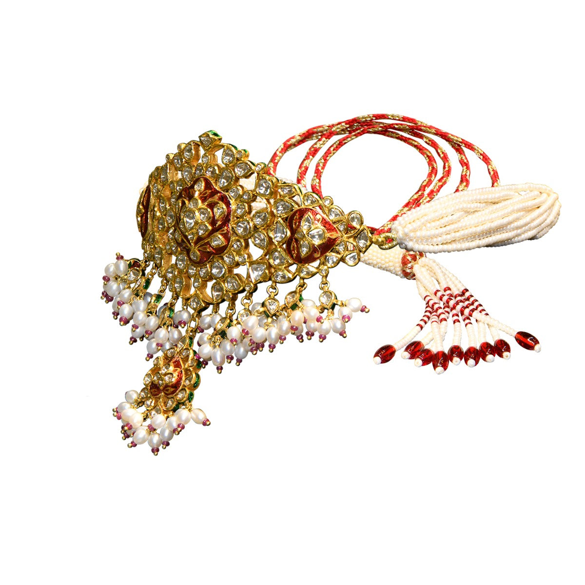Chestnut Polki Necklace Set