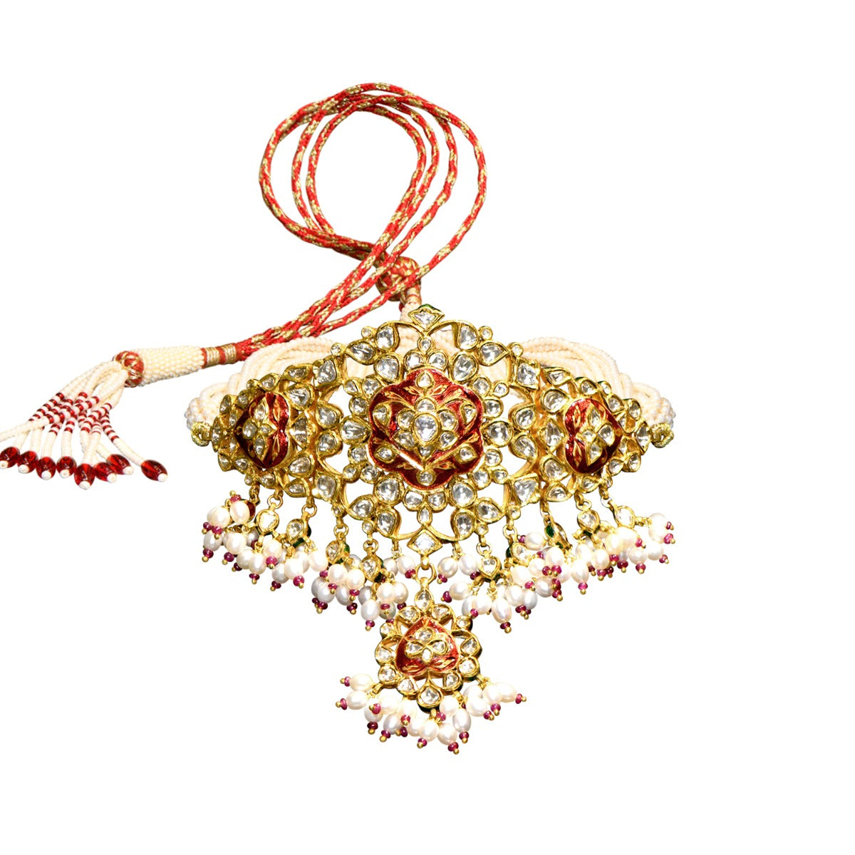 Chestnut Polki Necklace Set