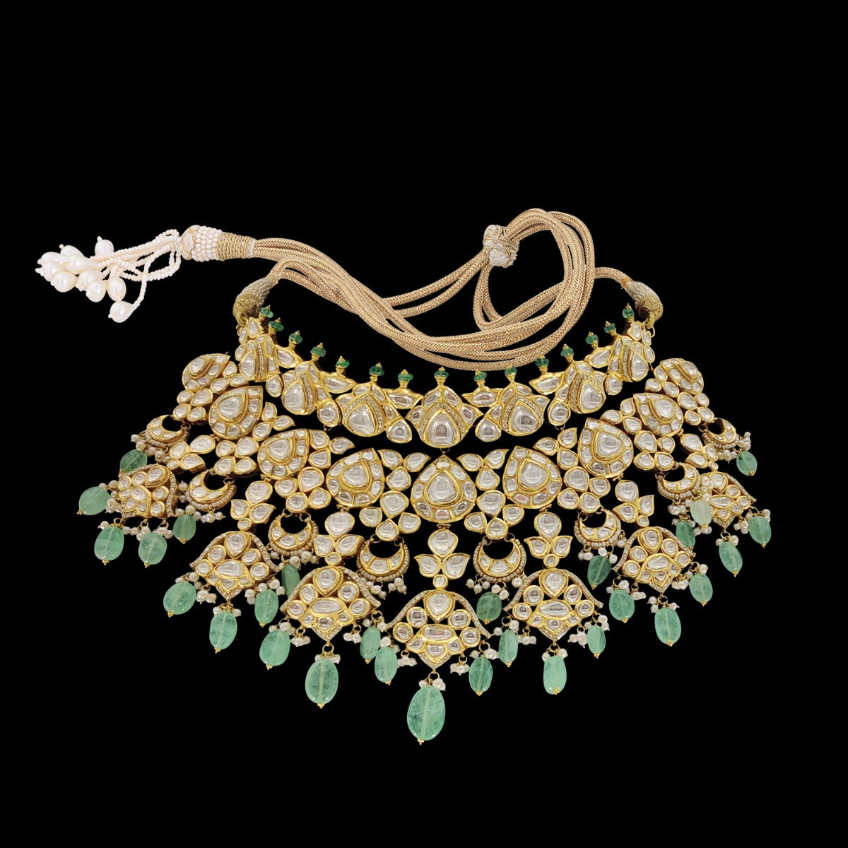 Green Hornet Polki Necklace Set