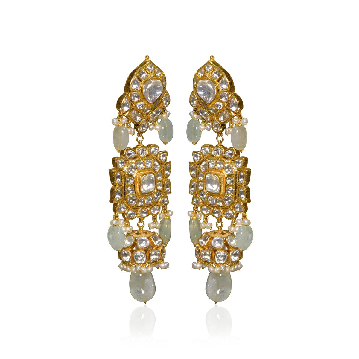 Queen Green Polki Necklace Set