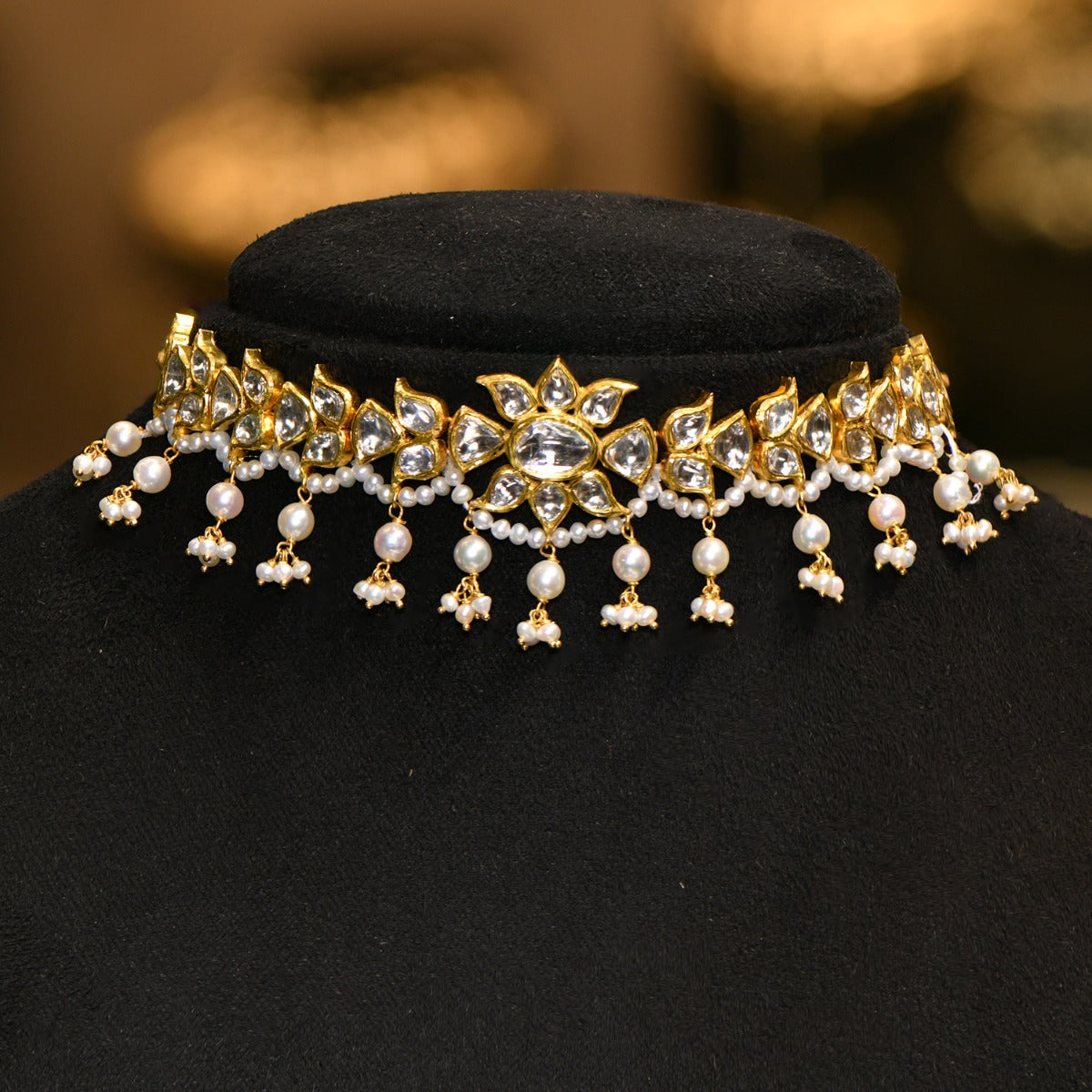 Fresh Bloomed Polki Choker
