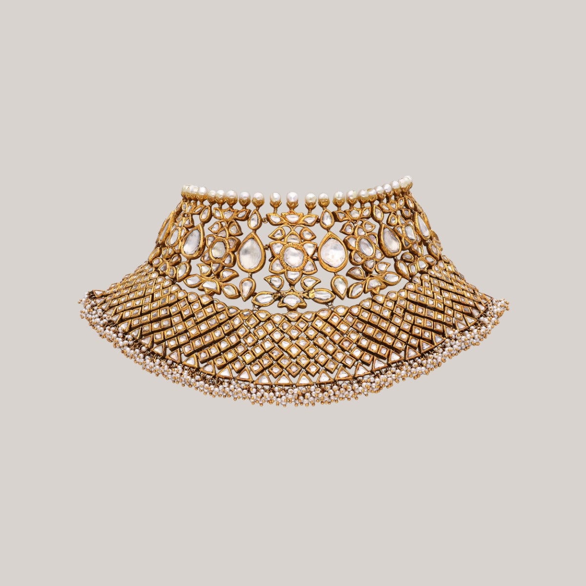 Polki & Perals Studded Necklace