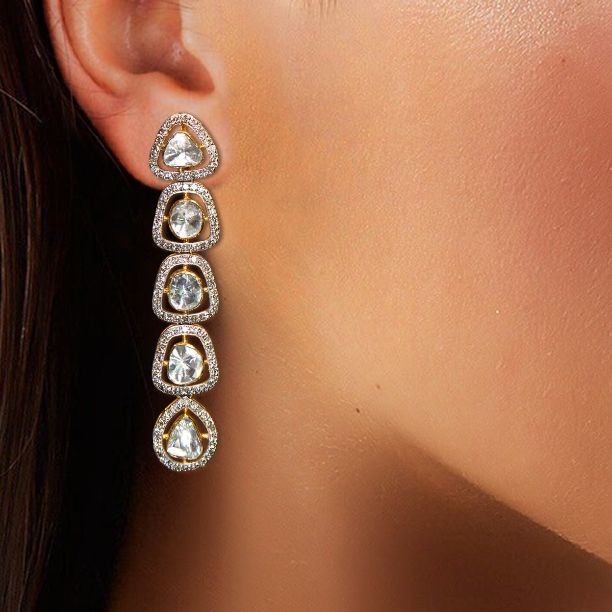 Evening Dazzle Polki Necklace Set