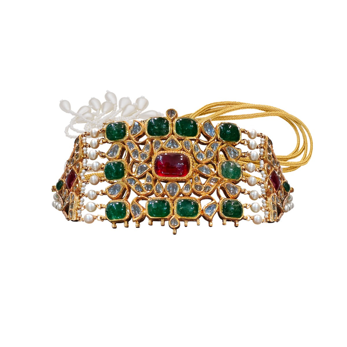 Zenia Gemstone Polki Choker