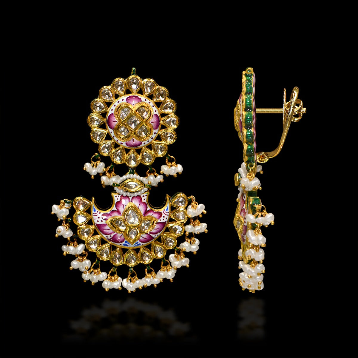 Gorgeous Paisley Polki Necklace Set