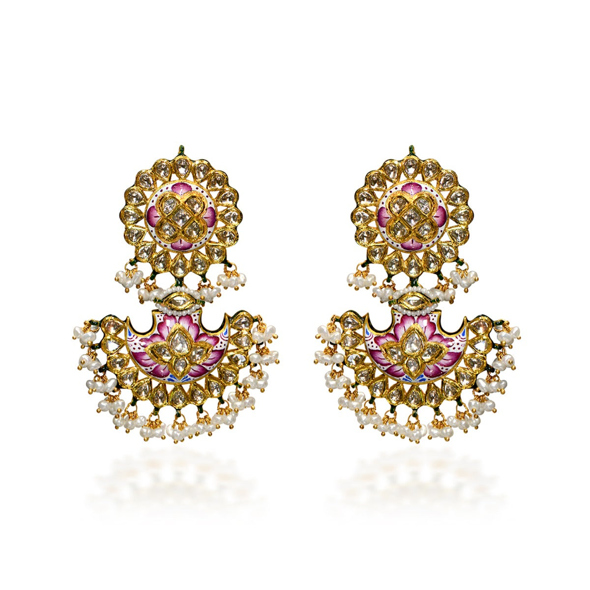 Gorgeous Paisley Polki Necklace Set