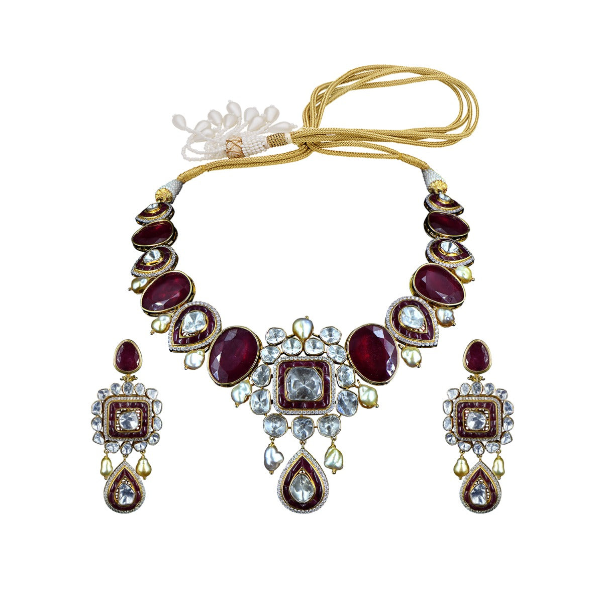 Traditional Legacy Polki Necklace Set