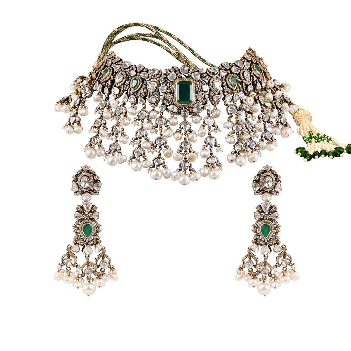 Crescent Cluster Polki Set