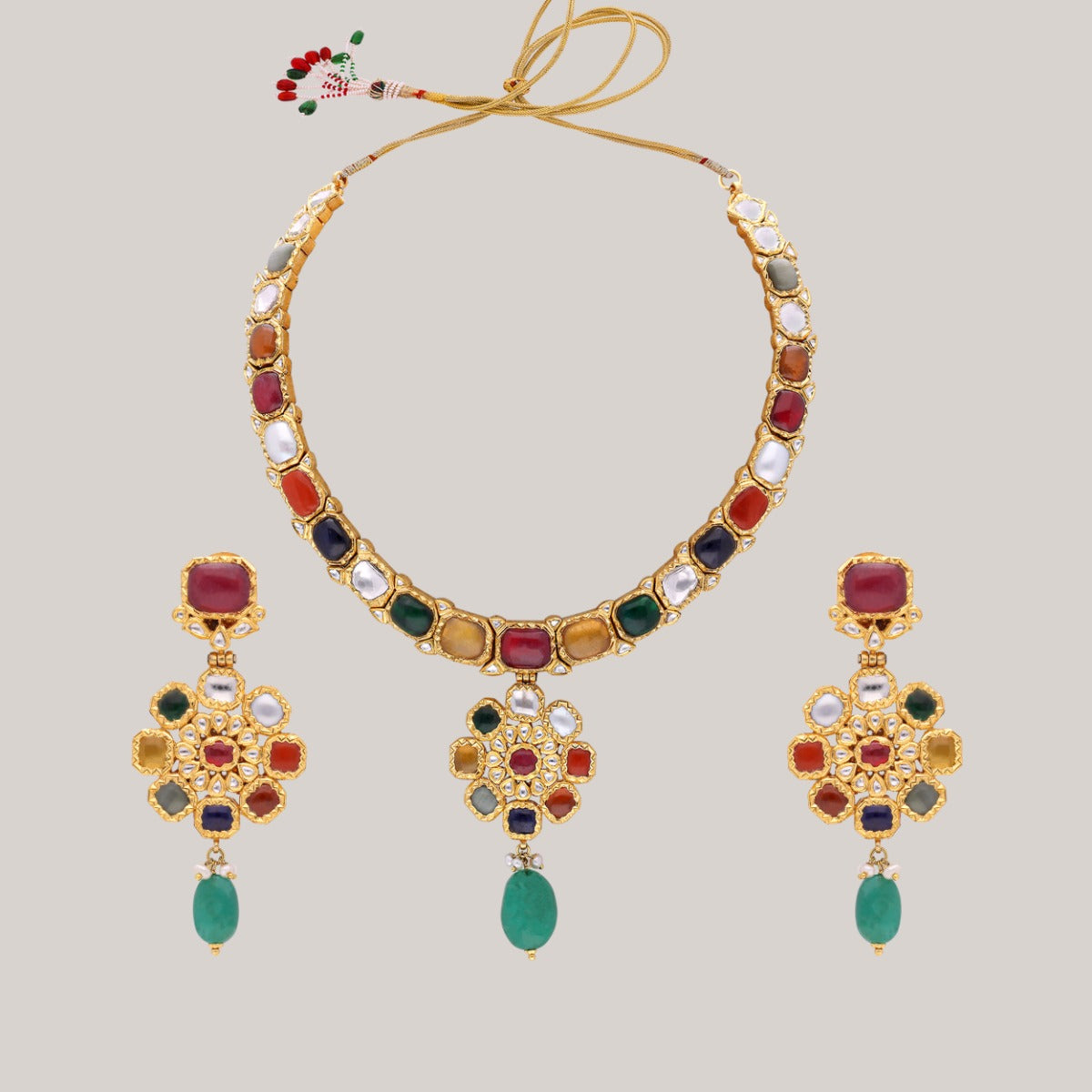 Nyala Polki Necklace Set