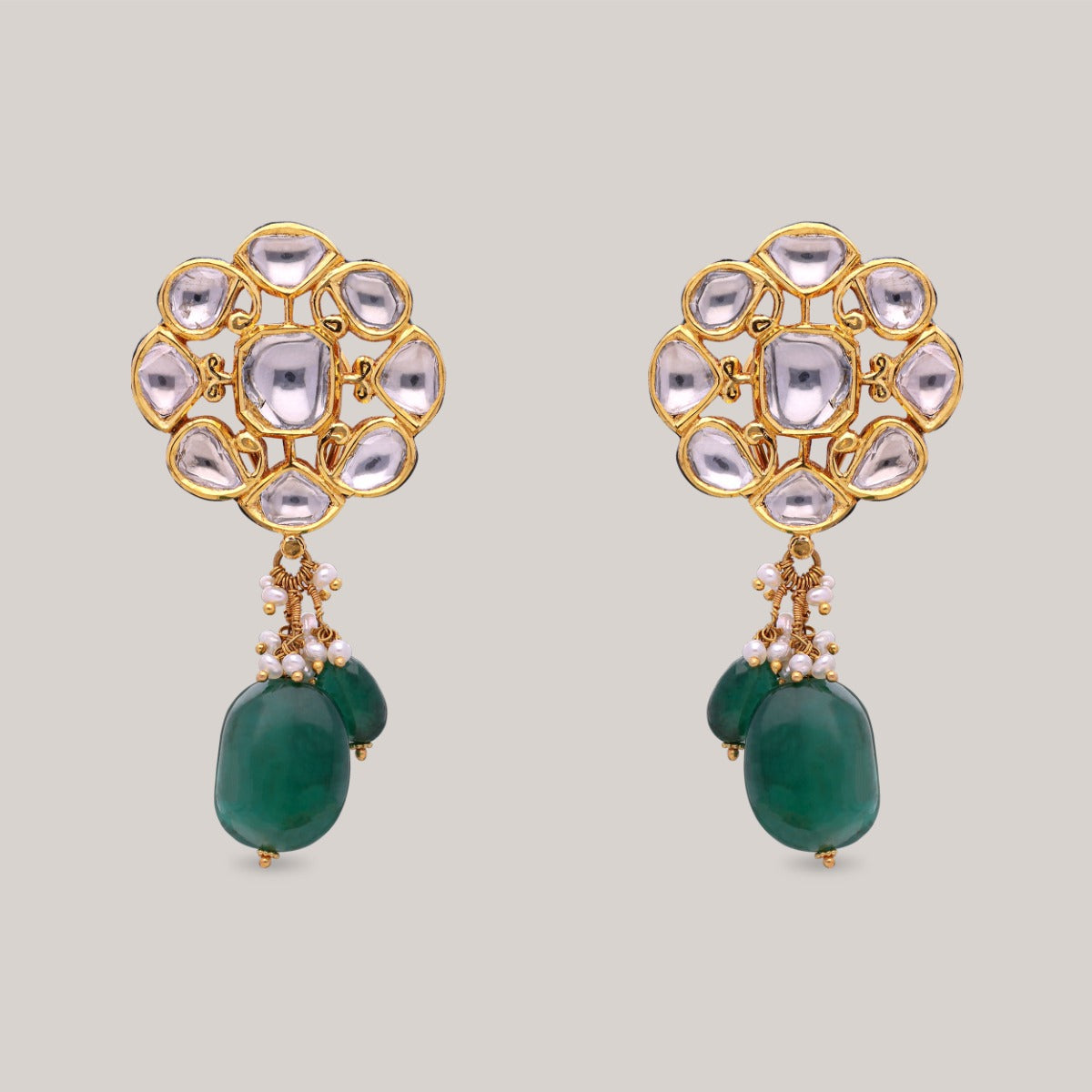 Aurora Bloom Polki Necklace Set