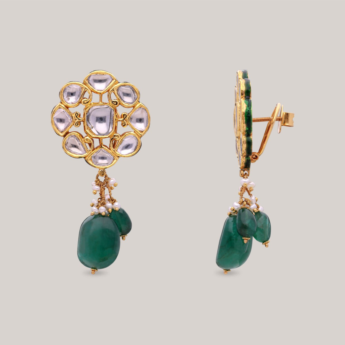 Aurora Bloom Polki Necklace Set