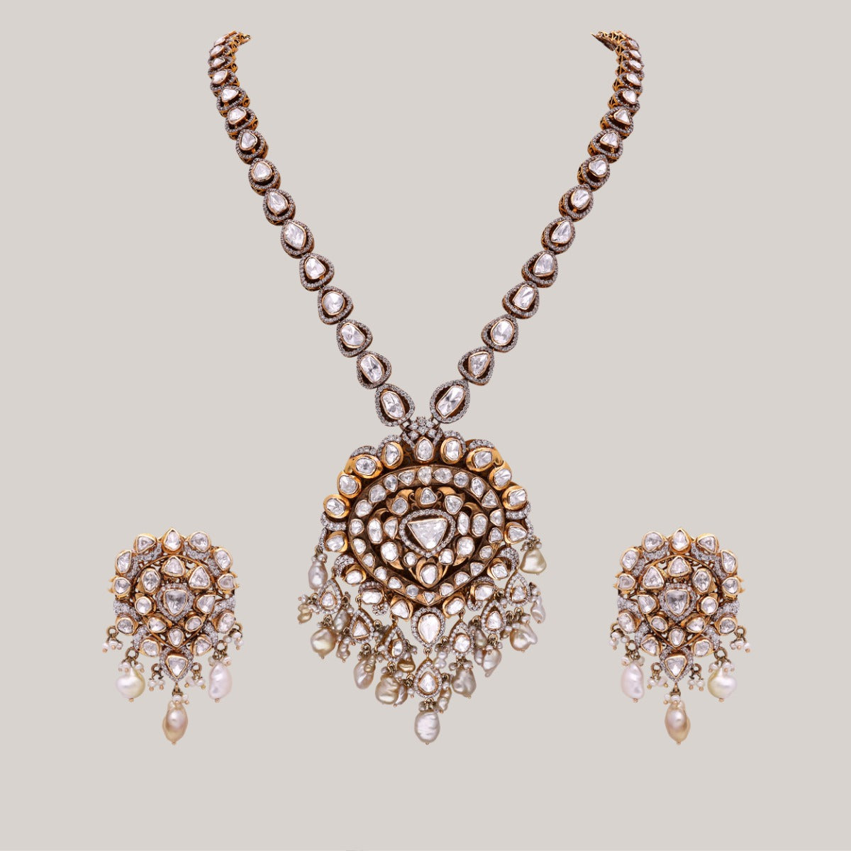 Timeless Allure Polki Necklace Set