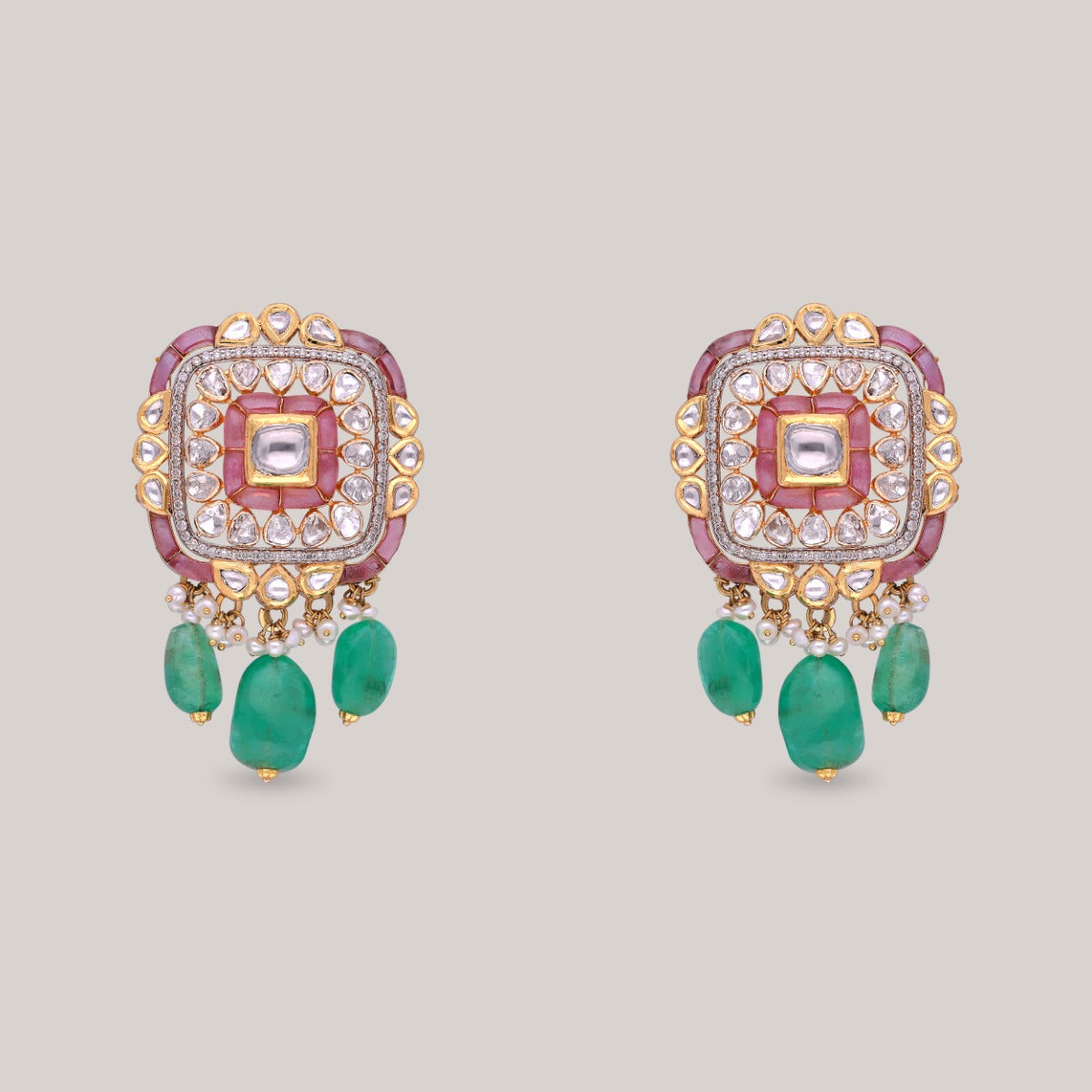 Emerald Oasis Polki Choker Set