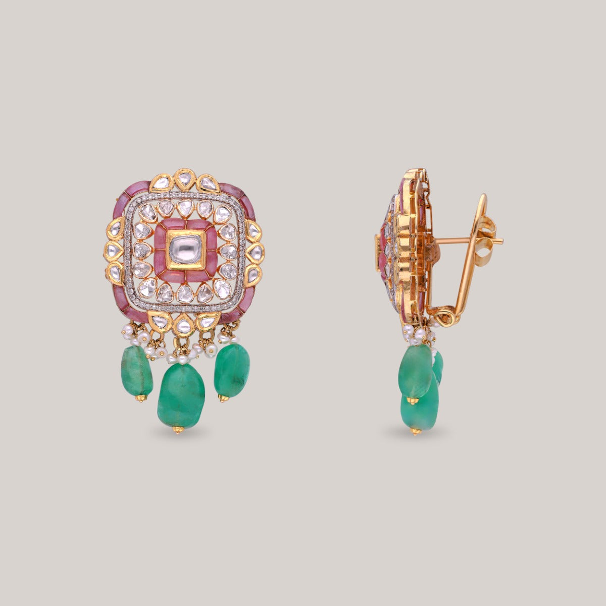 Emerald Oasis Polki Choker Set
