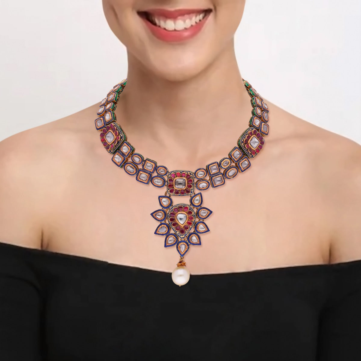 Maithali Polki Necklace Set