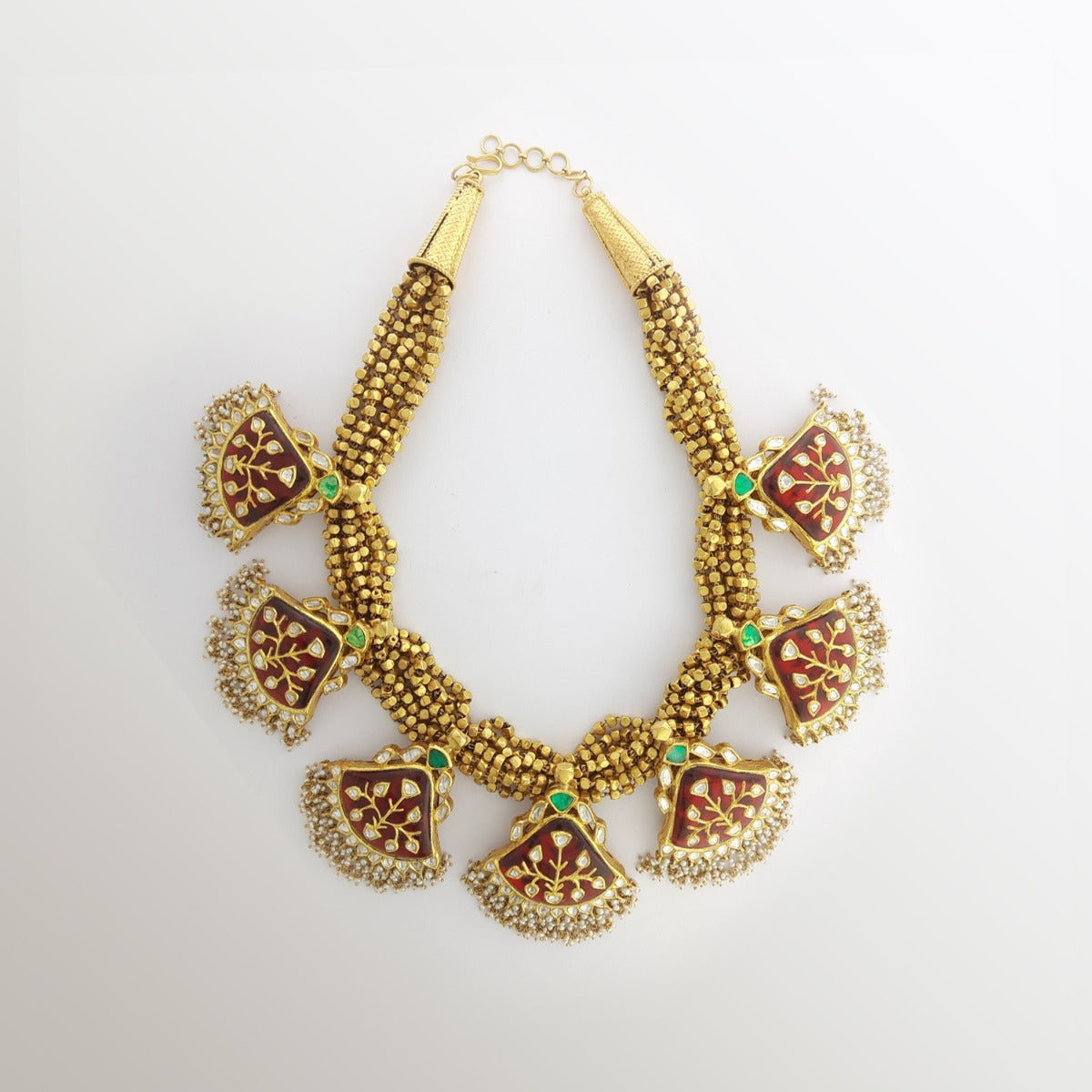 Fairy Pins Sequence Polki Necklace