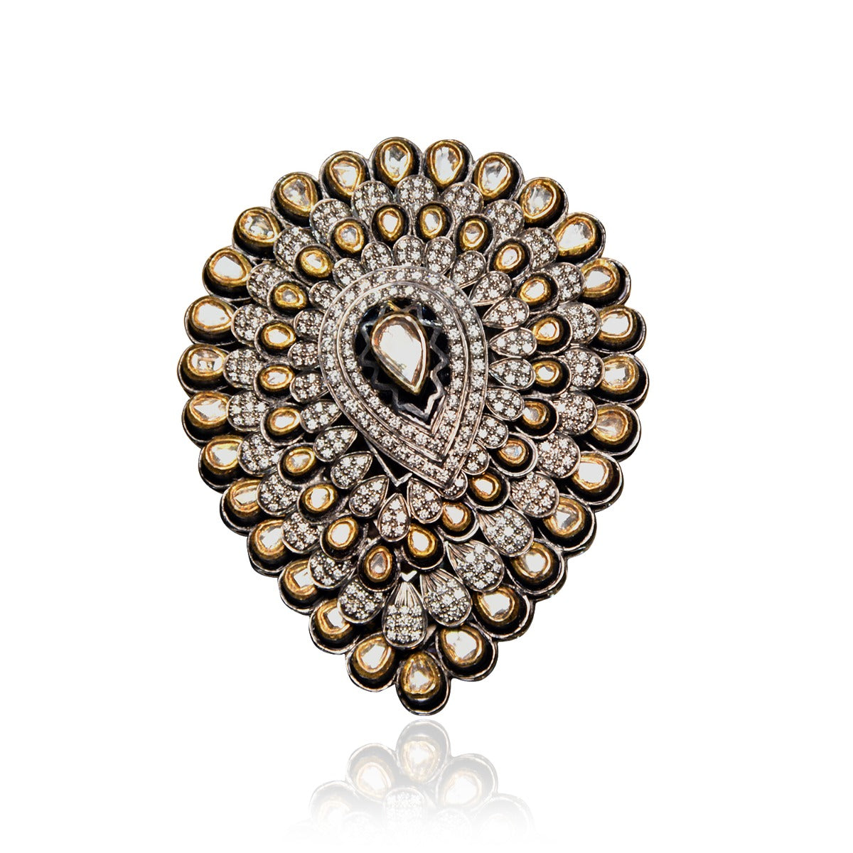 Inverted Dew Drop Polki Pendant