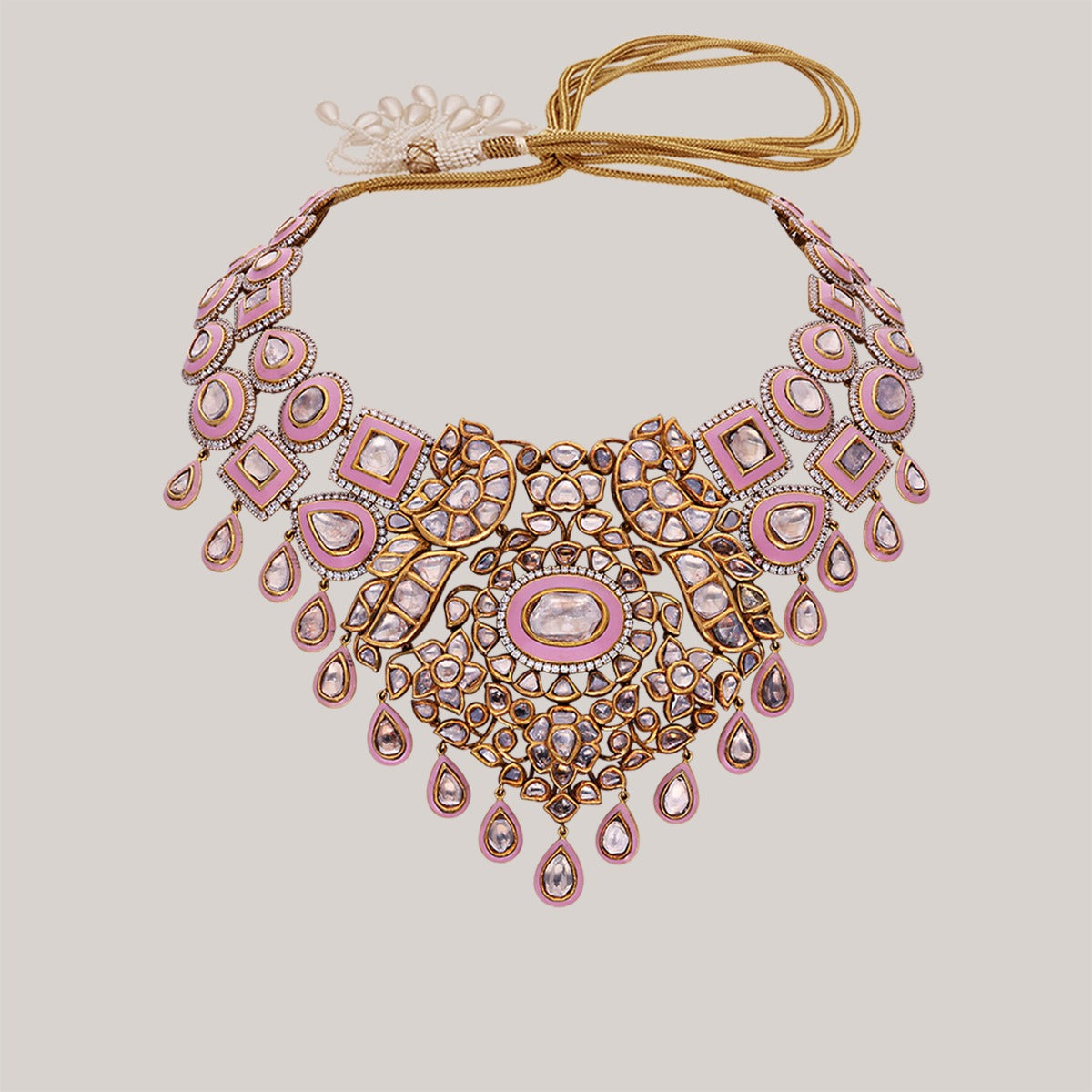 Princess Polki Winding Necklace Set