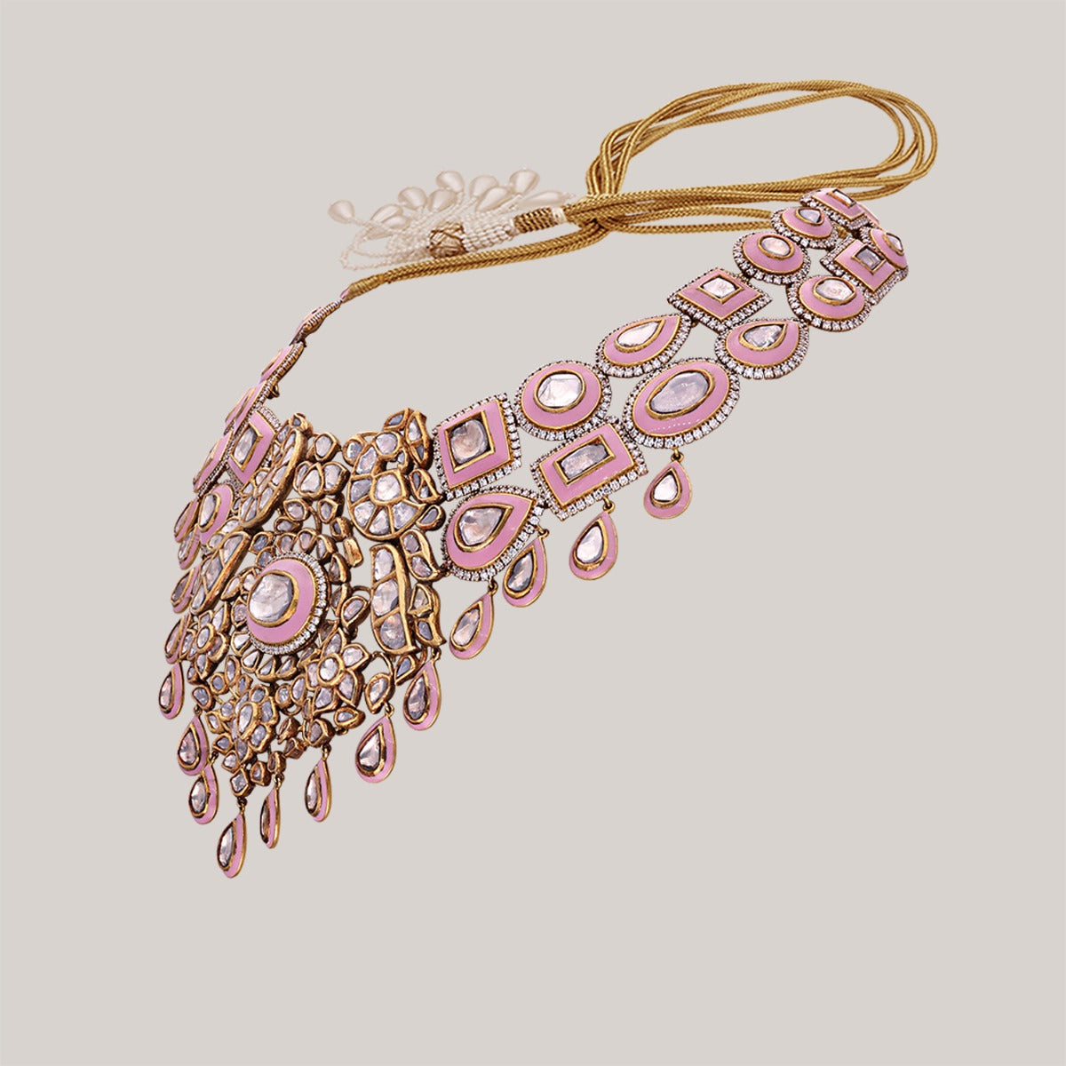 Princess Polki Winding Necklace Set