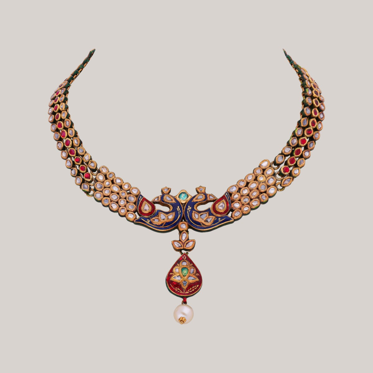 Ahalya Polki Necklace Set