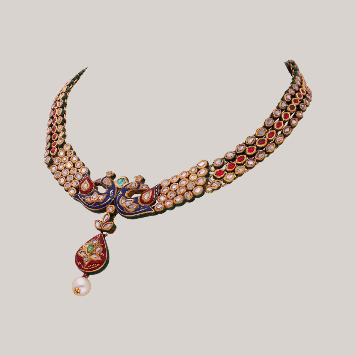 Ahalya Polki Necklace Set
