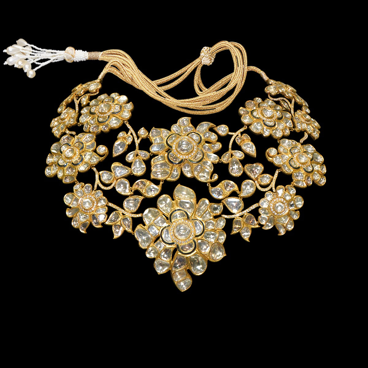 Leafy Bouquet Polki Necklace