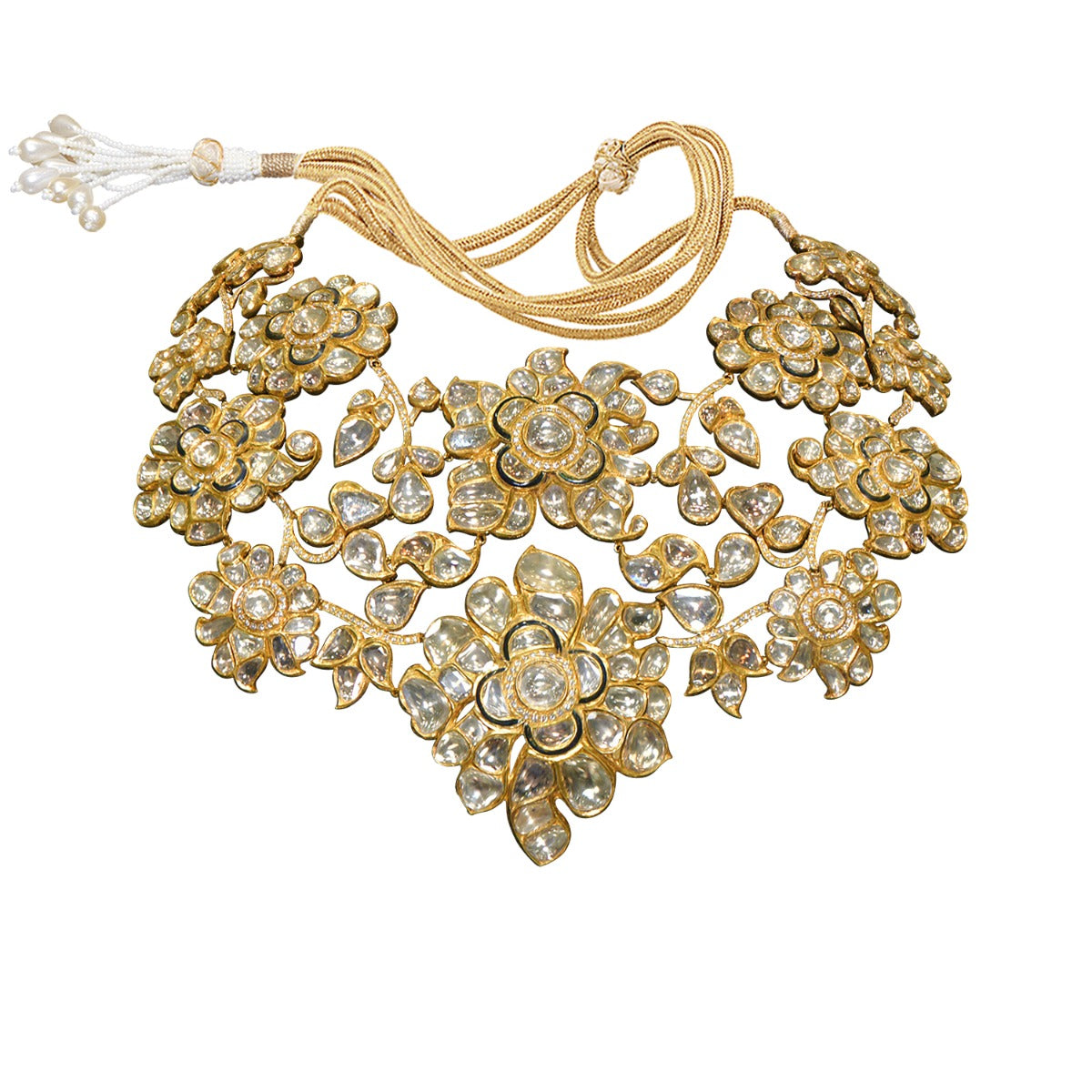 Leafy Bouquet Polki Necklace