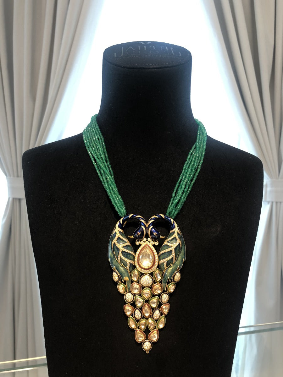 Green Gondola Grand Polki Necklace