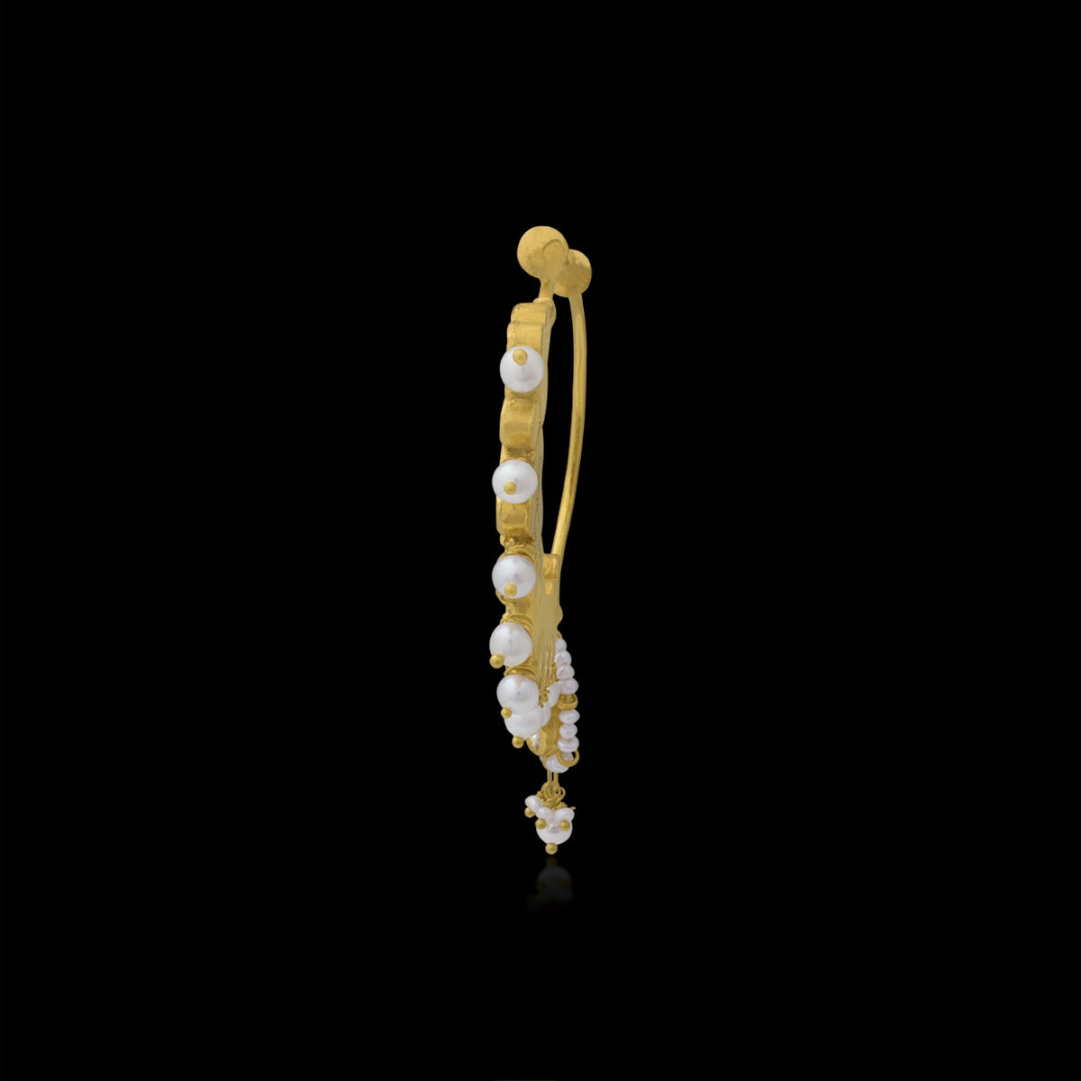 Floating Polki Nose Pin
