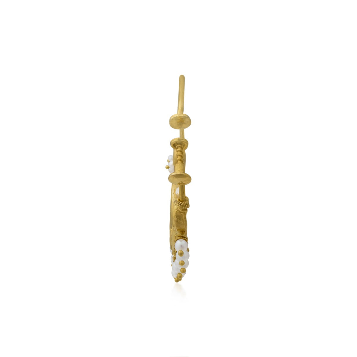 Etched Mirror Polki Nose Pin
