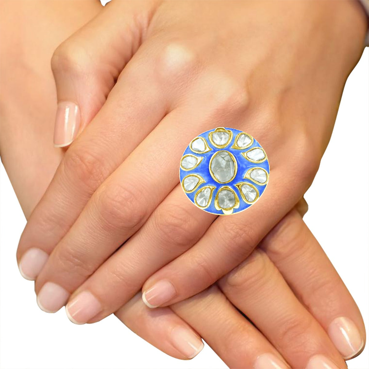 Blue Sea Polki Ring