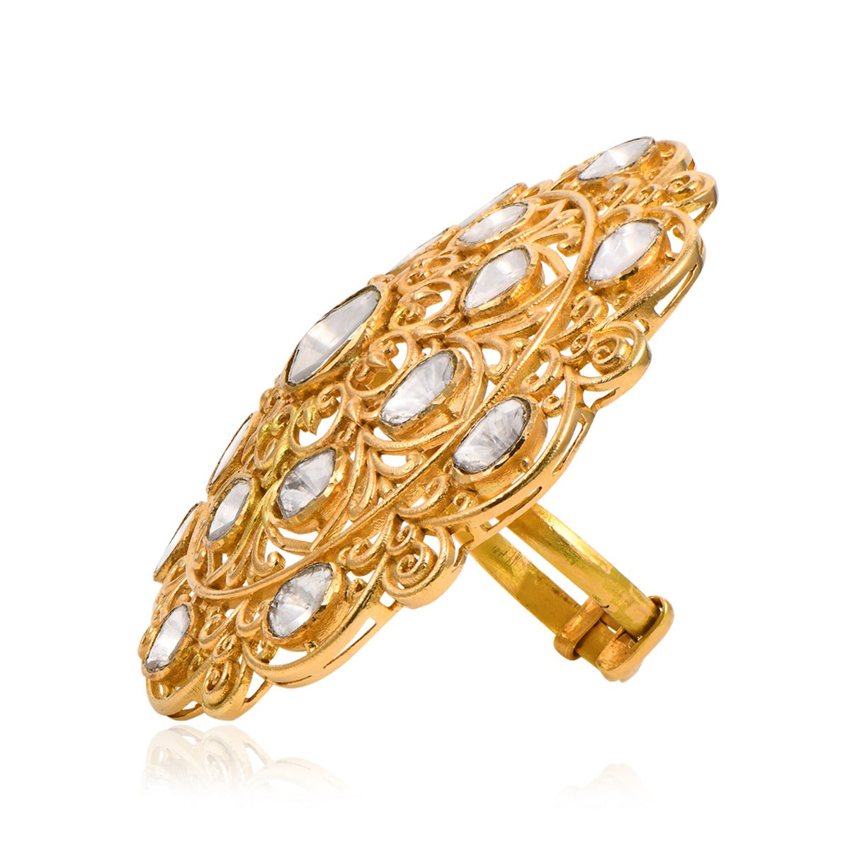 Malina Curve Polki Ring
