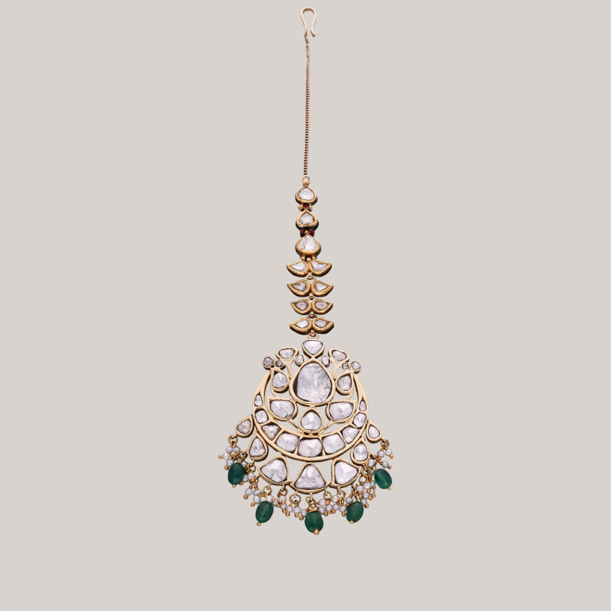 Gleaming Crescent Polki Tikka