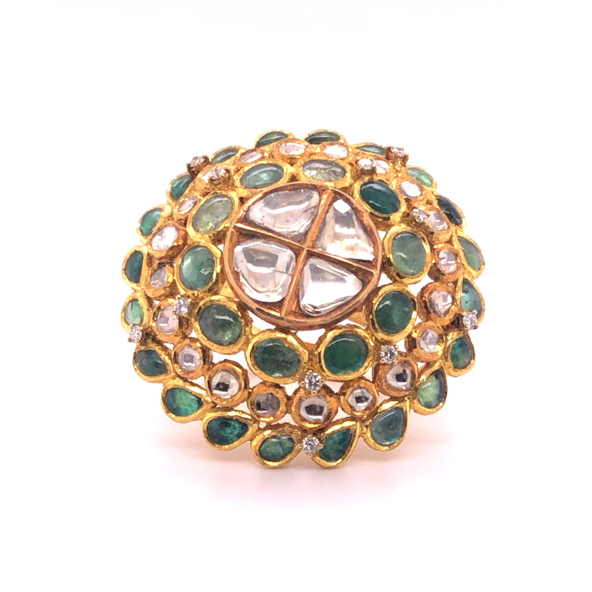 Green Goblin Polki Ring