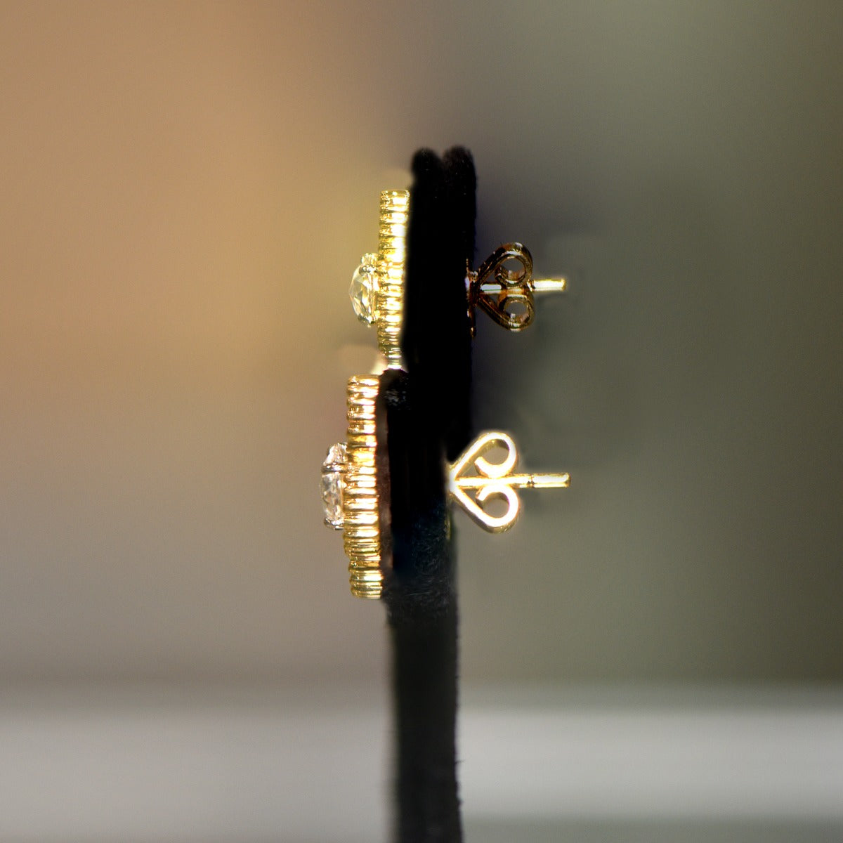 Ribbon Four Diamond Earrings