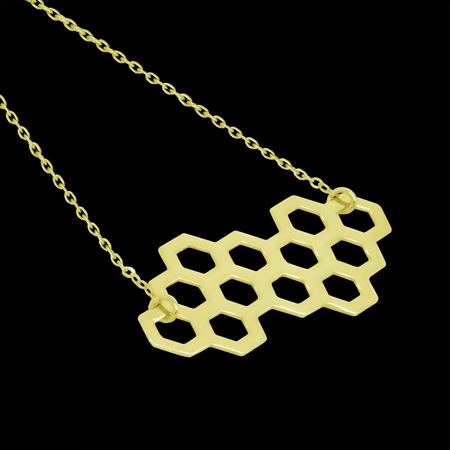 Caved Honeycomb Necklace