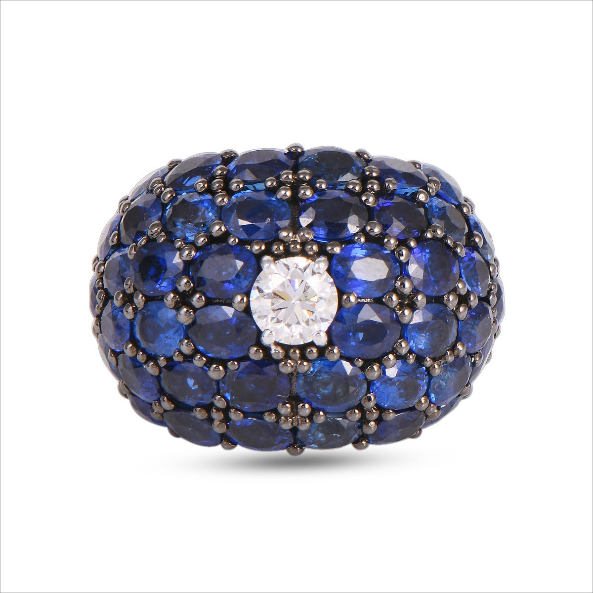 Blue Wave Diamond Ring