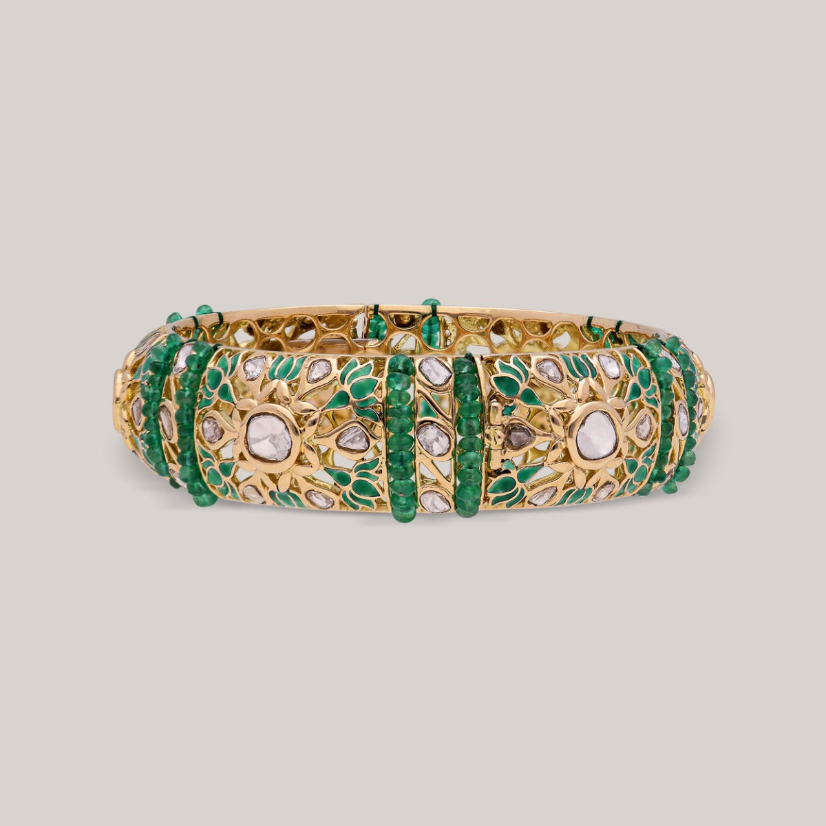 Dal Lake Lotus Polki Bangle