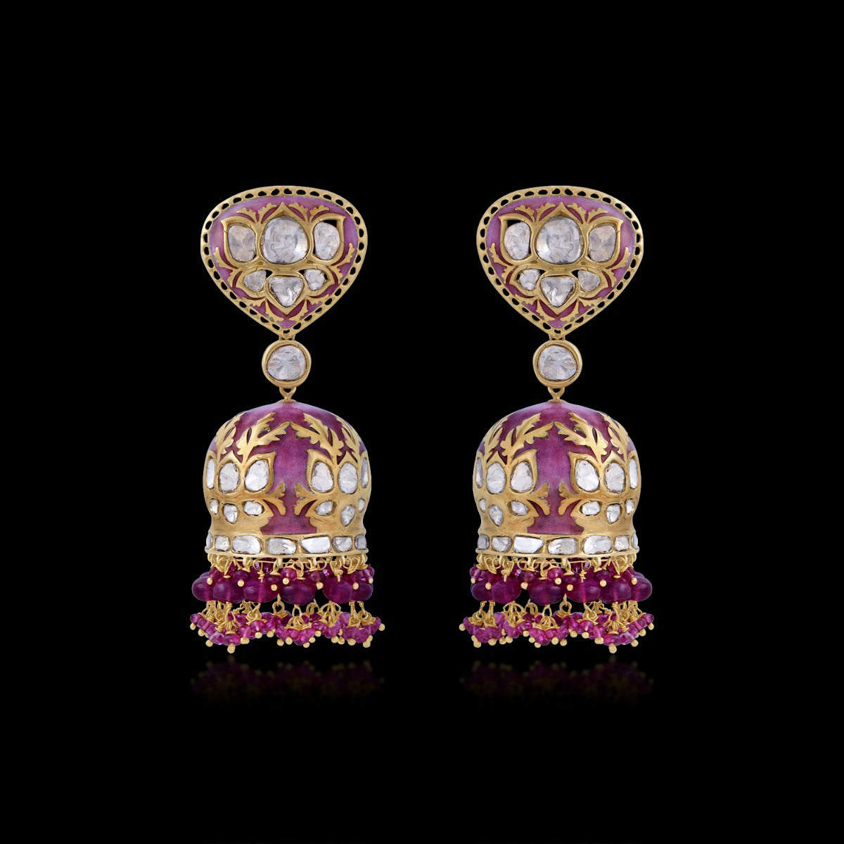 Ethnic Drop Polki Jhumka