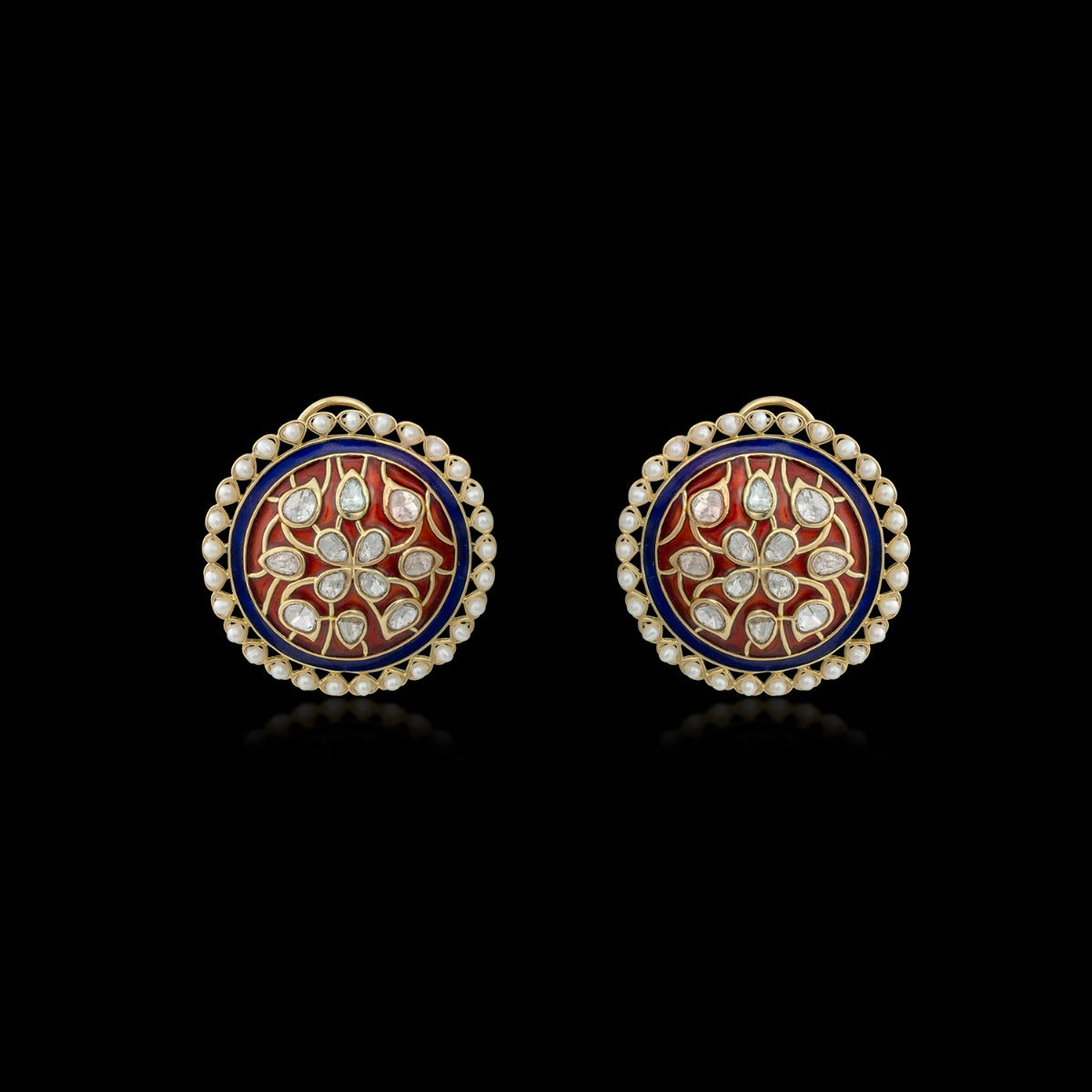 Round Robin Polki Earrings