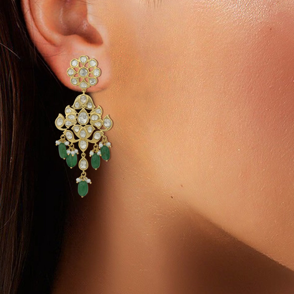 Myth Ensemble Polki Earrings