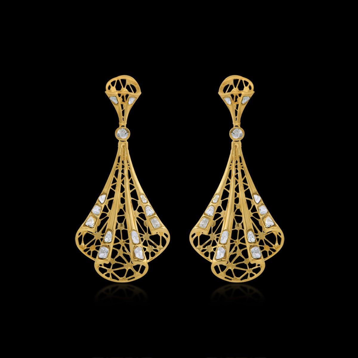 Mesh Polki Earrings