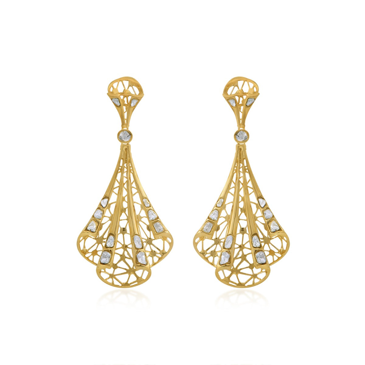 Mesh Polki Earrings