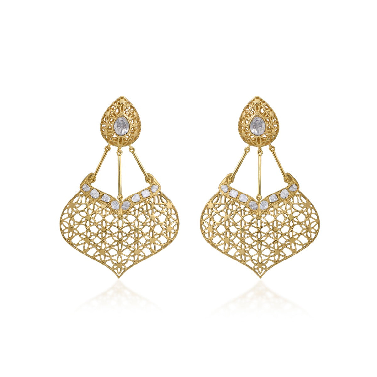 Mesh Polki Earrings