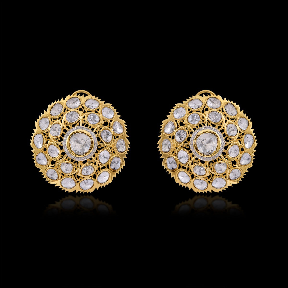 Circular Nuvo Polki Earrings