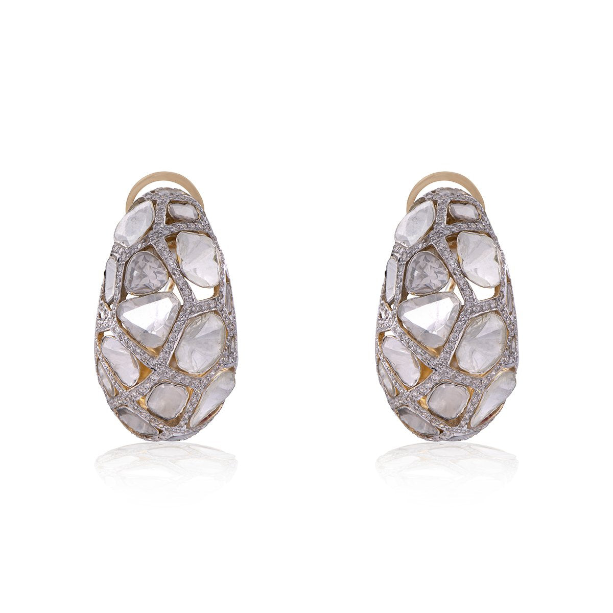 Shimmer Sash Polki Earrings